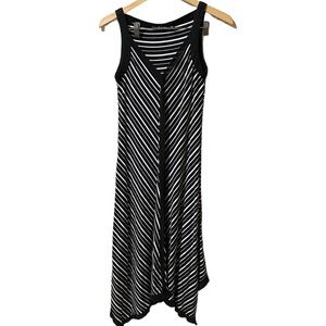 NEESHA ASYMMETRICAL STRIPED DRESS SIZE M/L EXCELLENT CONDITION